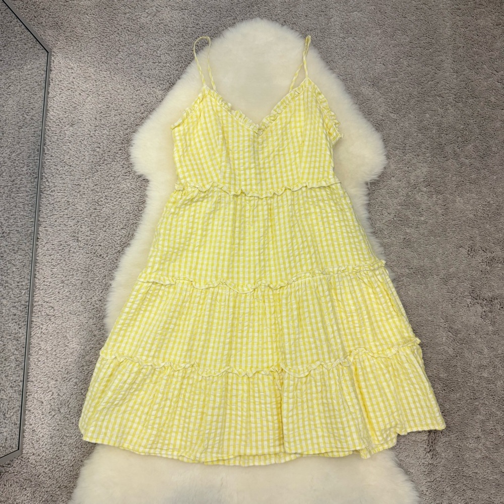 Love Tree Yellow Smocked Top